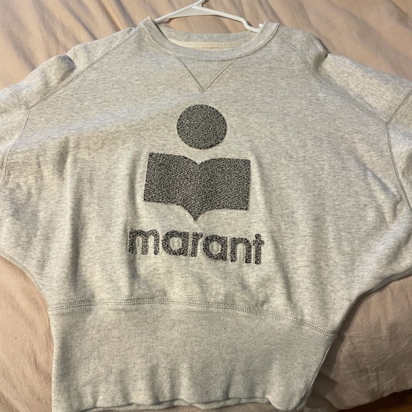 Isabel Marant White and Gray Logo Sweater - Picture 4 of 4